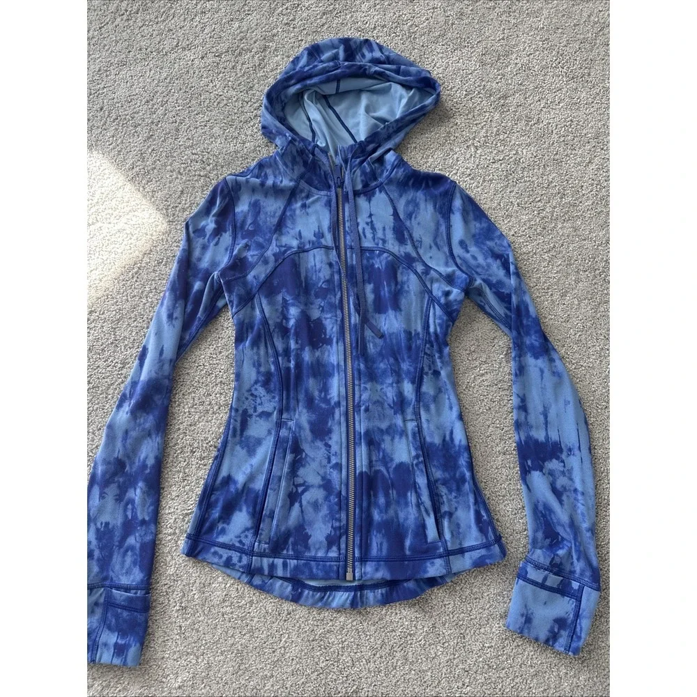 Lululemon Hooded Define Jacket Nulu Game Day Blue Multi Womens‎ Size 2